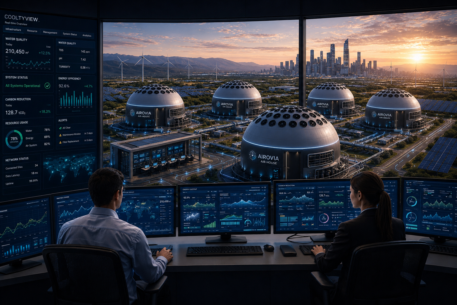 AIROVIA monitoring platform interface